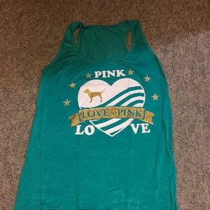 Pink brand green-blue tank top